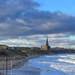 Beach in Northumberland - flat and sandy